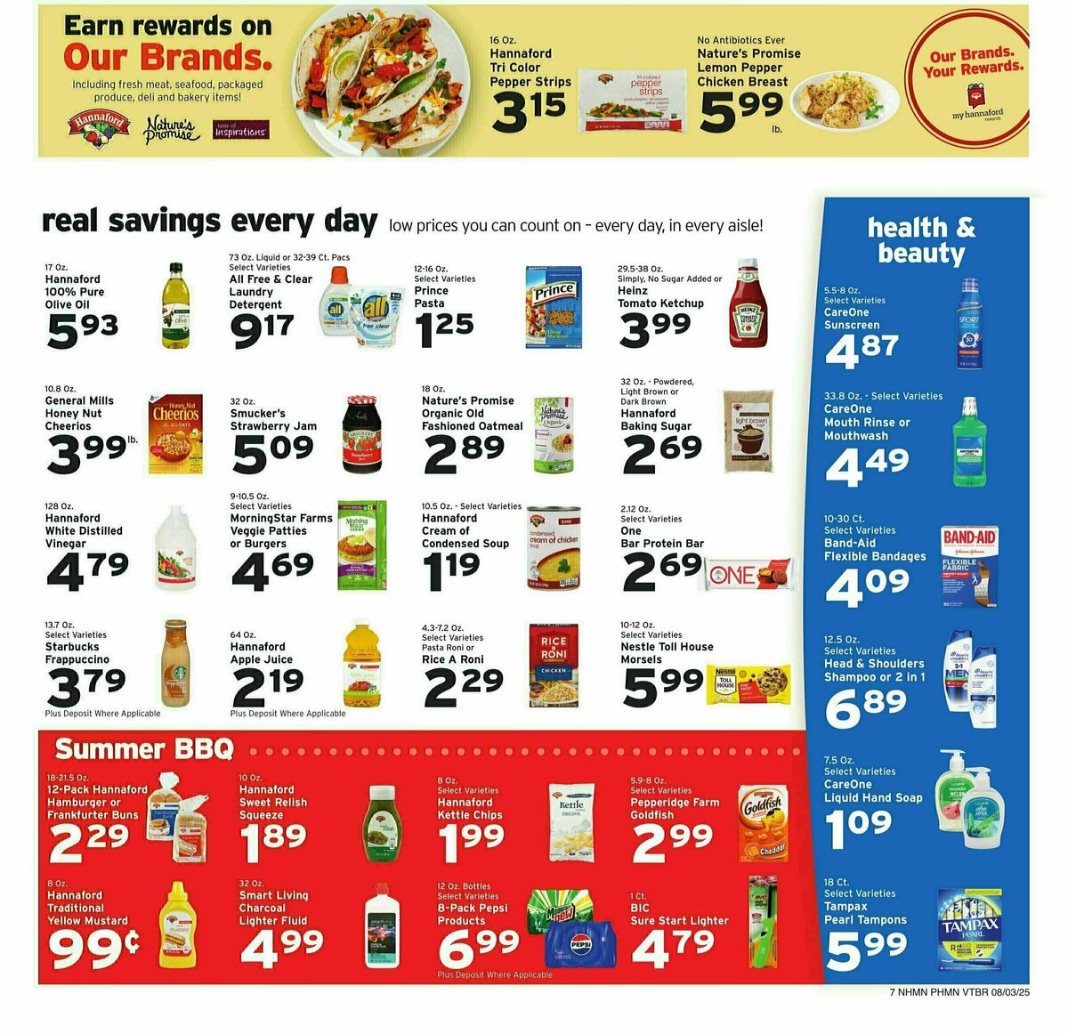 Hannaford Weekly Ad from August 3