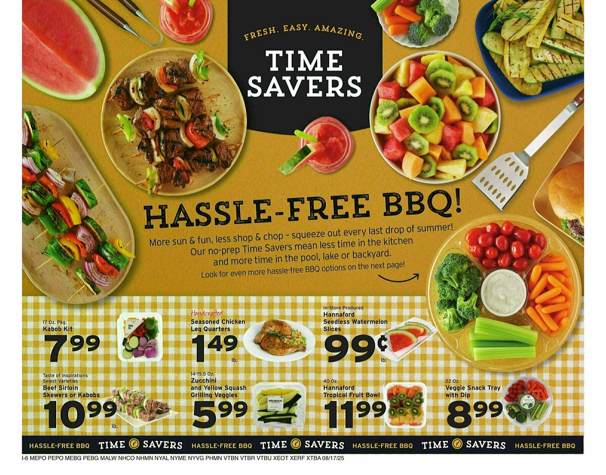 Hannaford Weekly Ad from August 17