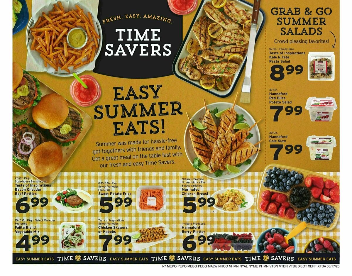 Hannaford Weekly Ad from August 17