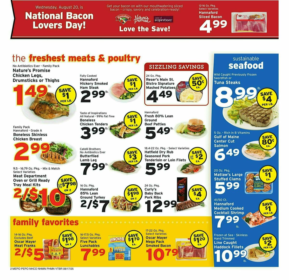 Hannaford Weekly Ad from August 17