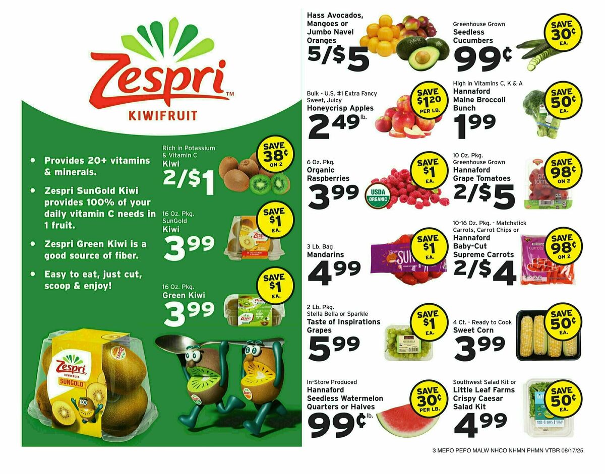 Hannaford Weekly Ad from August 17