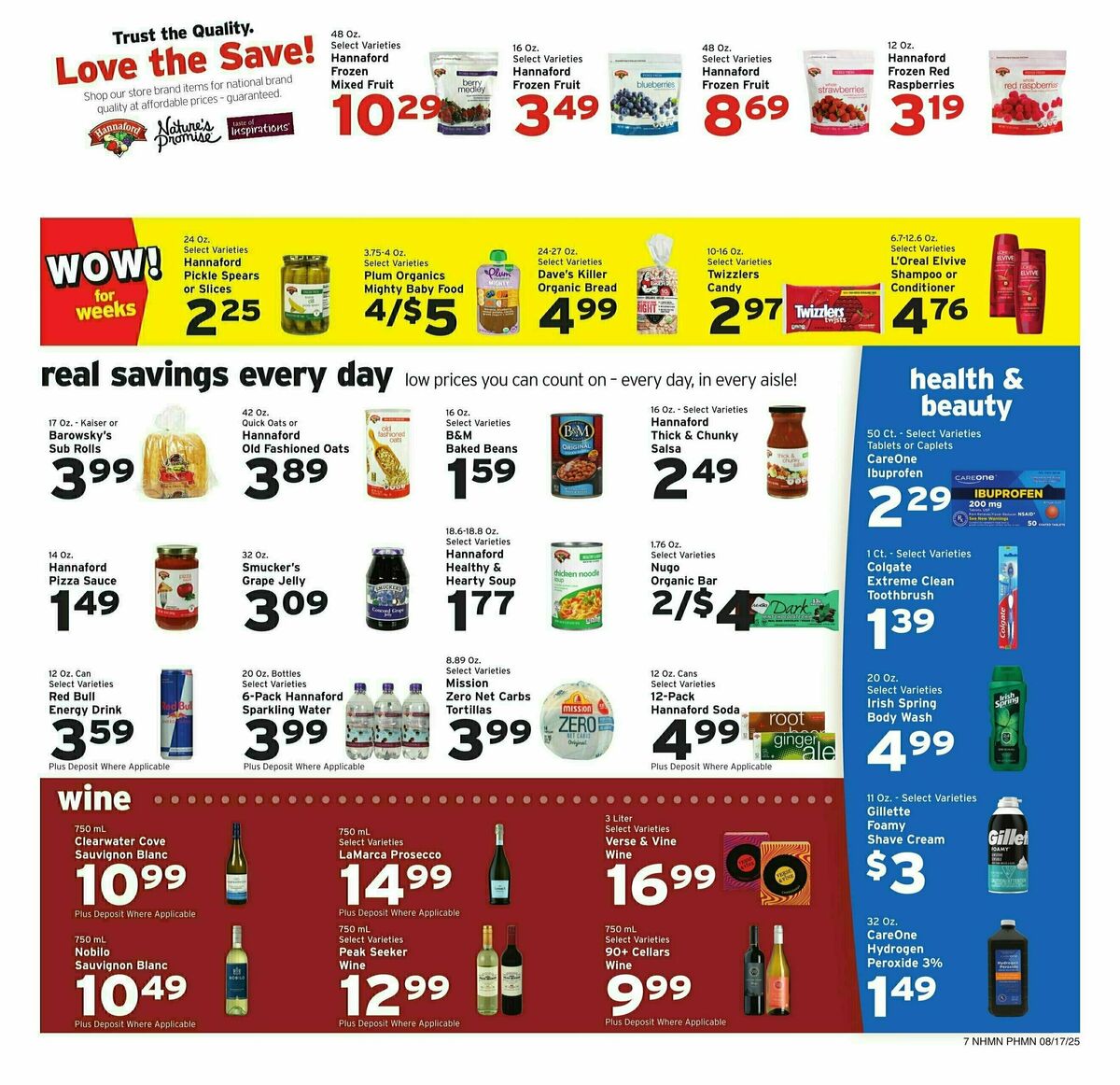 Hannaford Weekly Ad from August 17