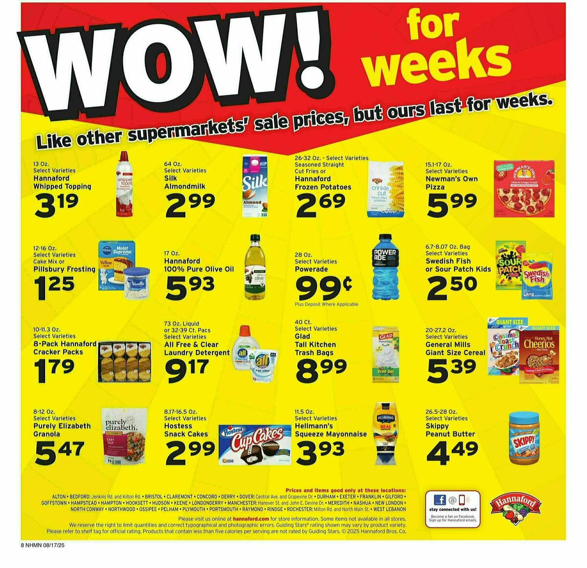 Hannaford Weekly Ad from August 17