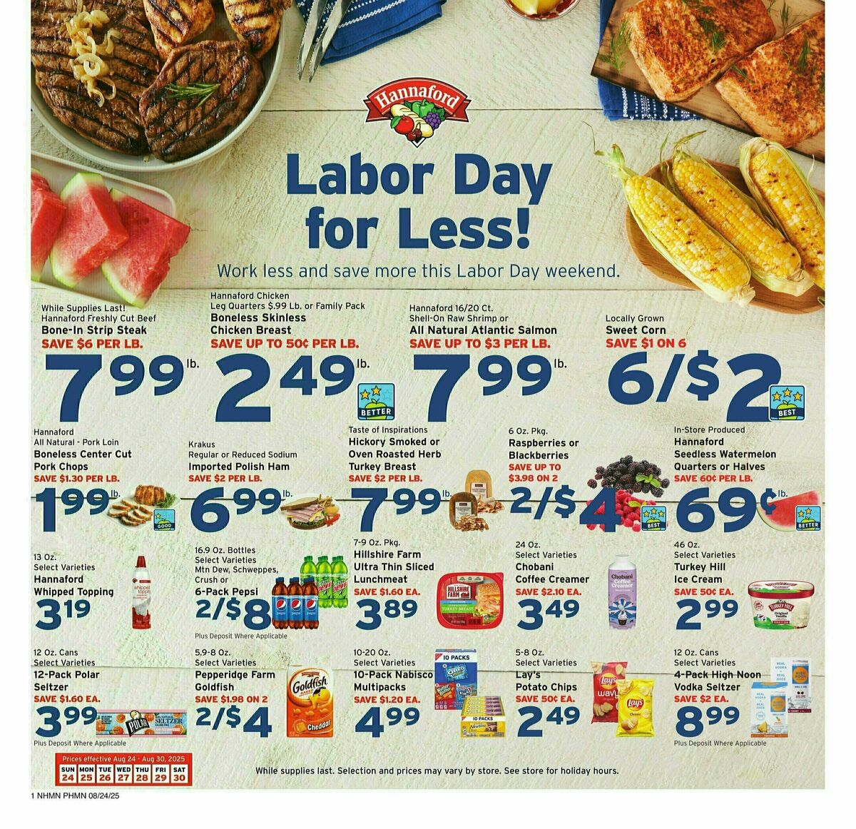 Hannaford Weekly Ad from August 24