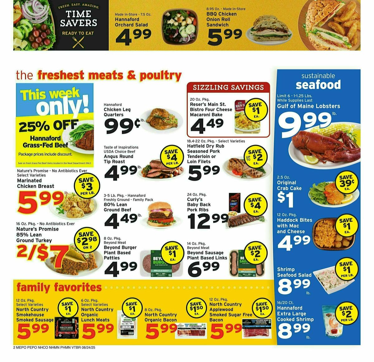 Hannaford Weekly Ad from August 24