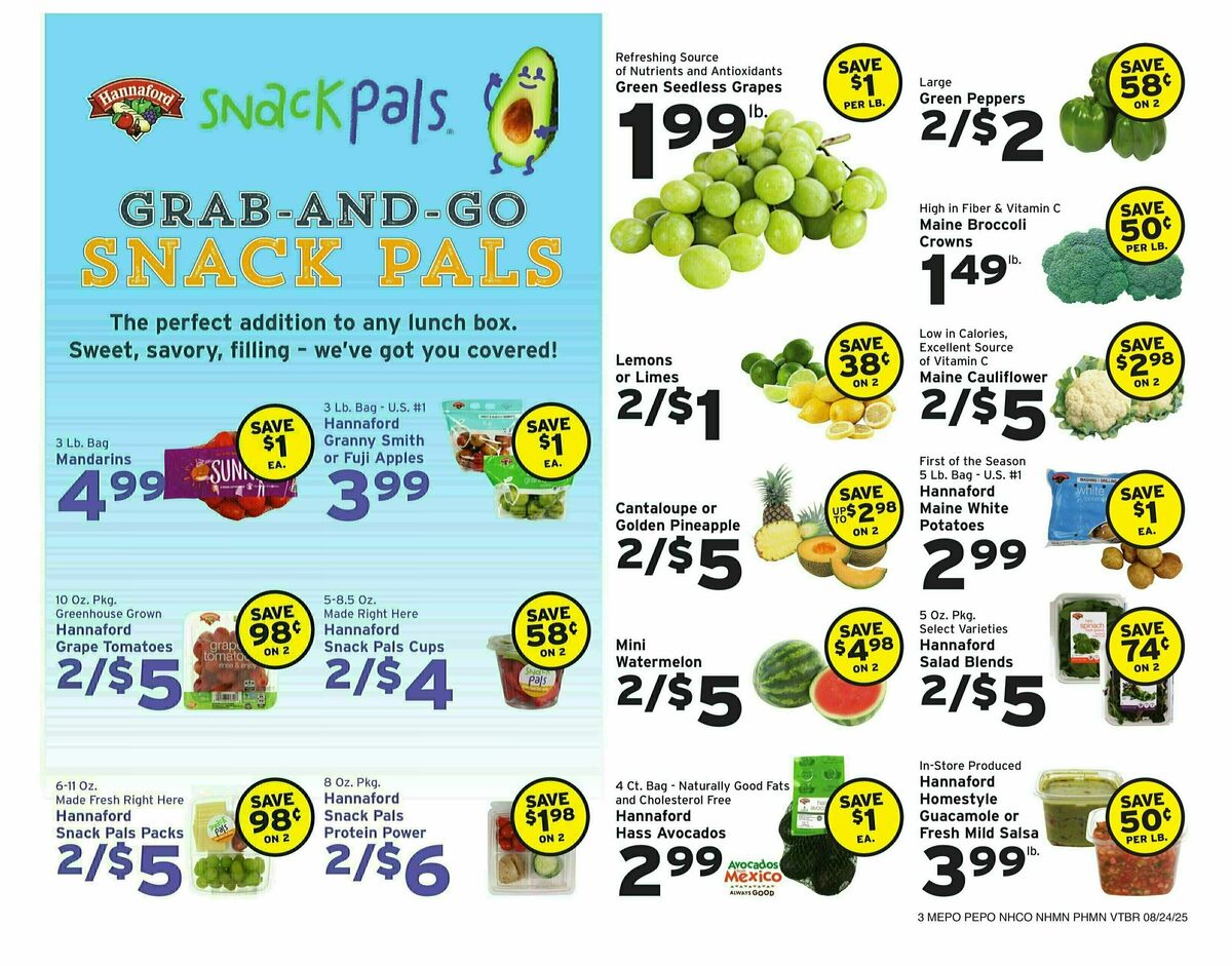 Hannaford Weekly Ad from August 24