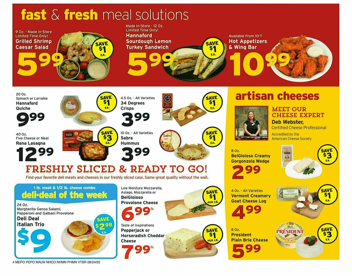 Hannaford Weekly Ad from August 24