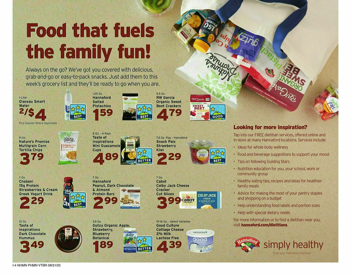Hannaford Weekly Ad from August 31