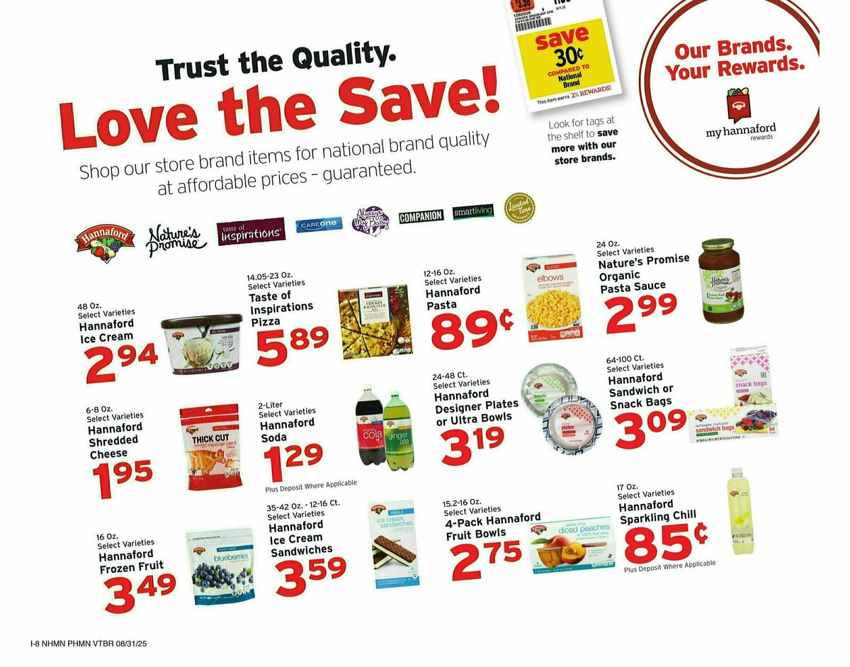 Hannaford Weekly Ad from August 31
