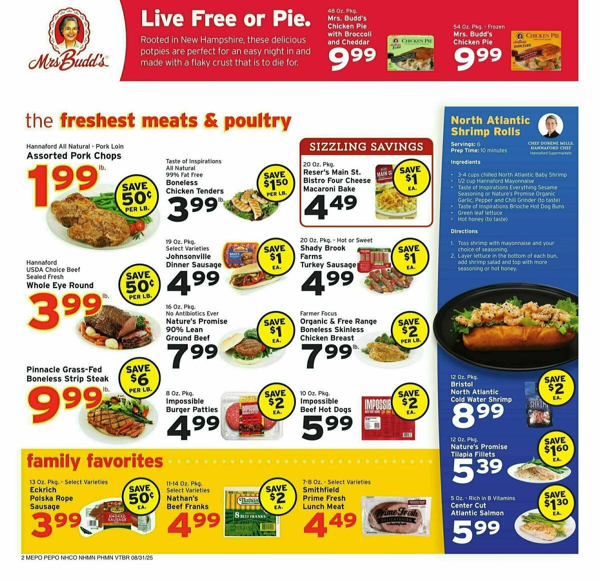 Hannaford Weekly Ad from August 31