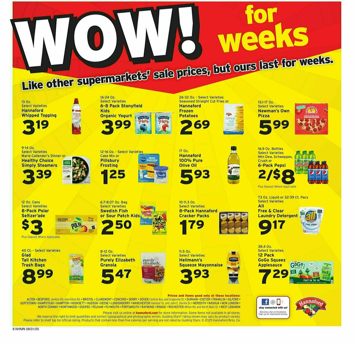 Hannaford Weekly Ad from August 31