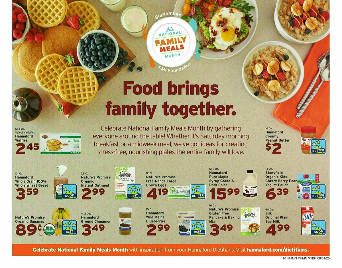 Hannaford Weekly Ad from August 31