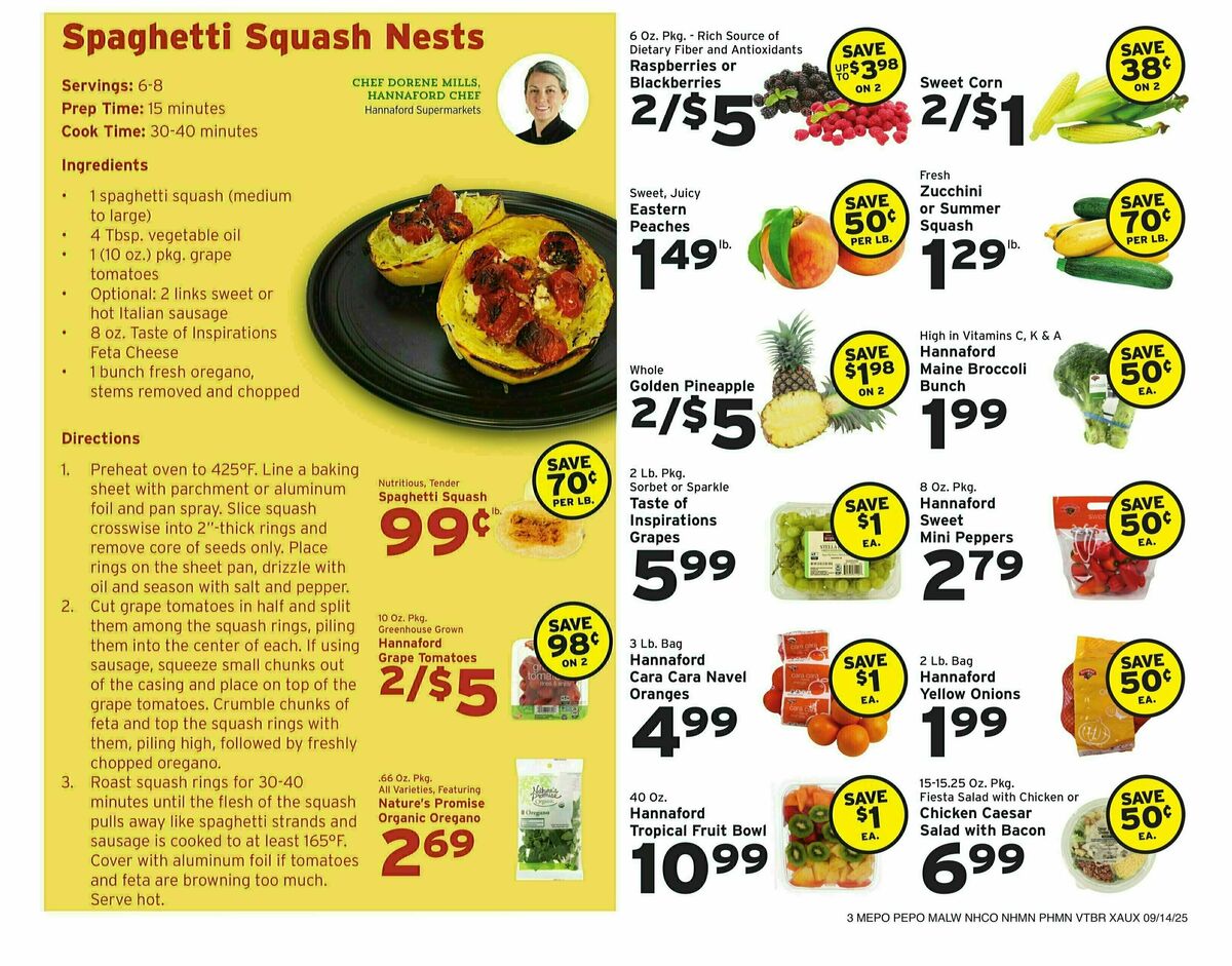 Hannaford Weekly Ad from September 14