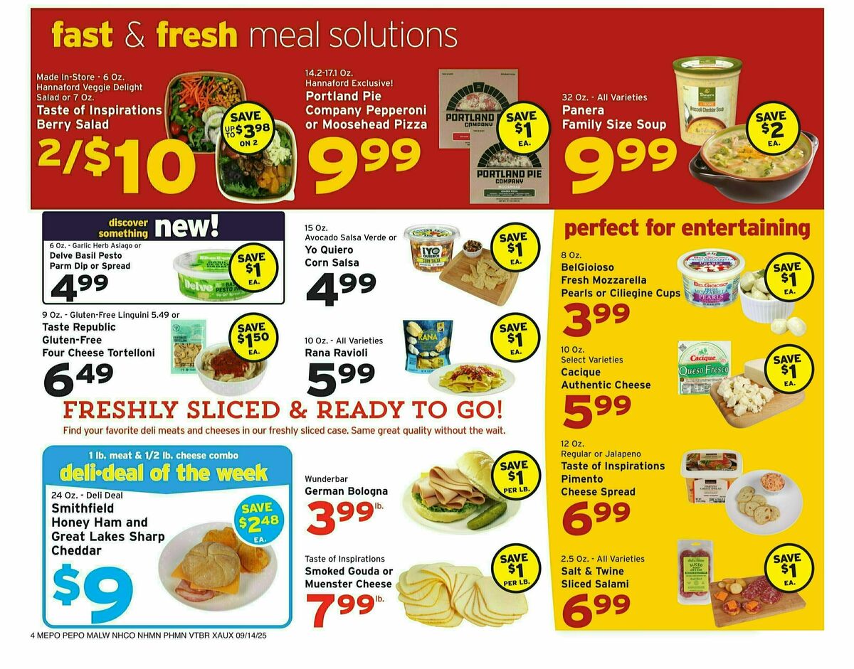 Hannaford Weekly Ad from September 14