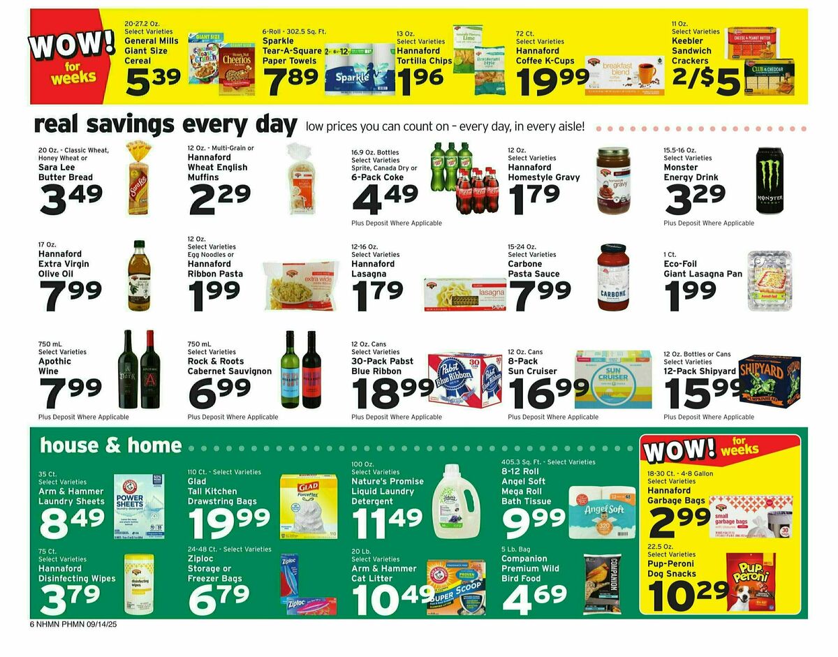 Hannaford Weekly Ad from September 14