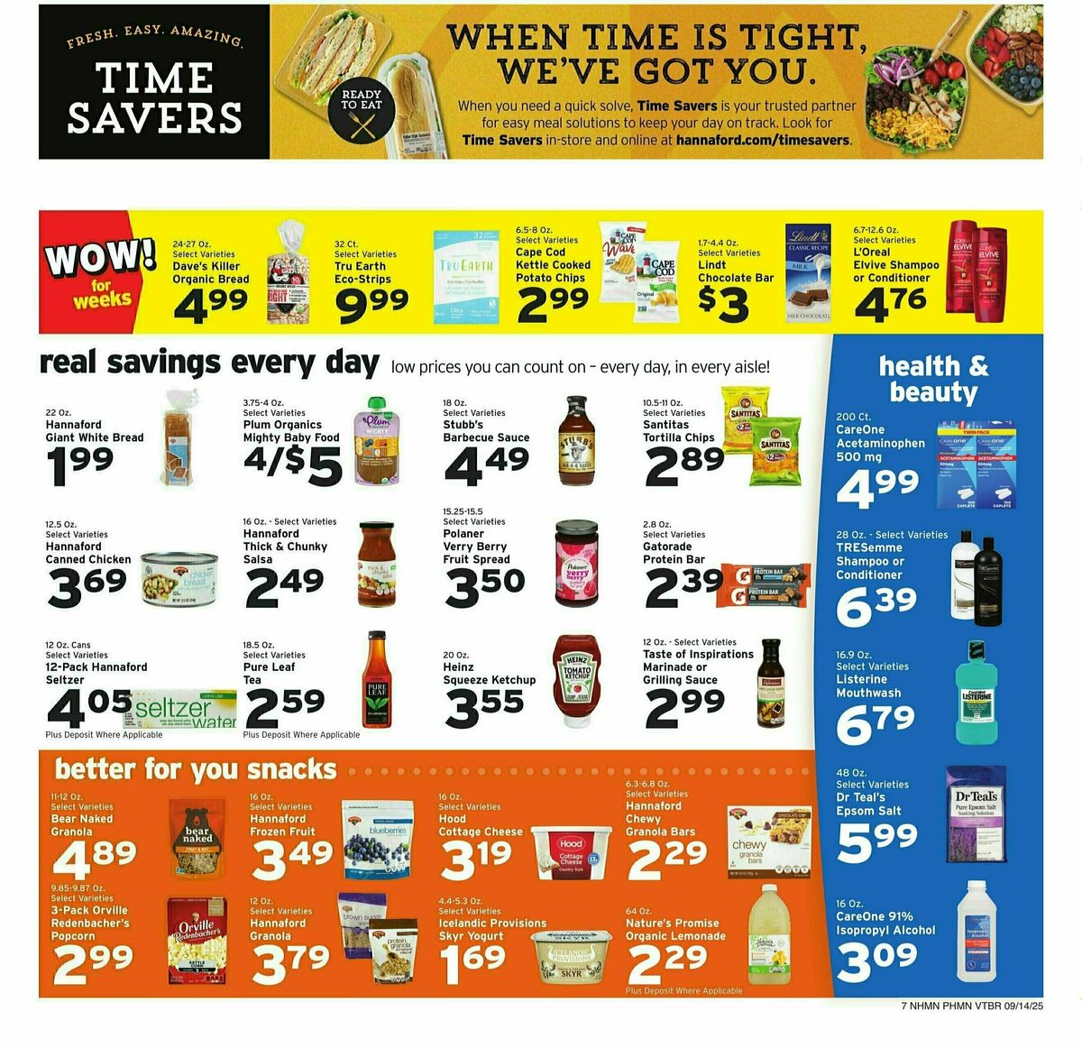 Hannaford Weekly Ad from September 14