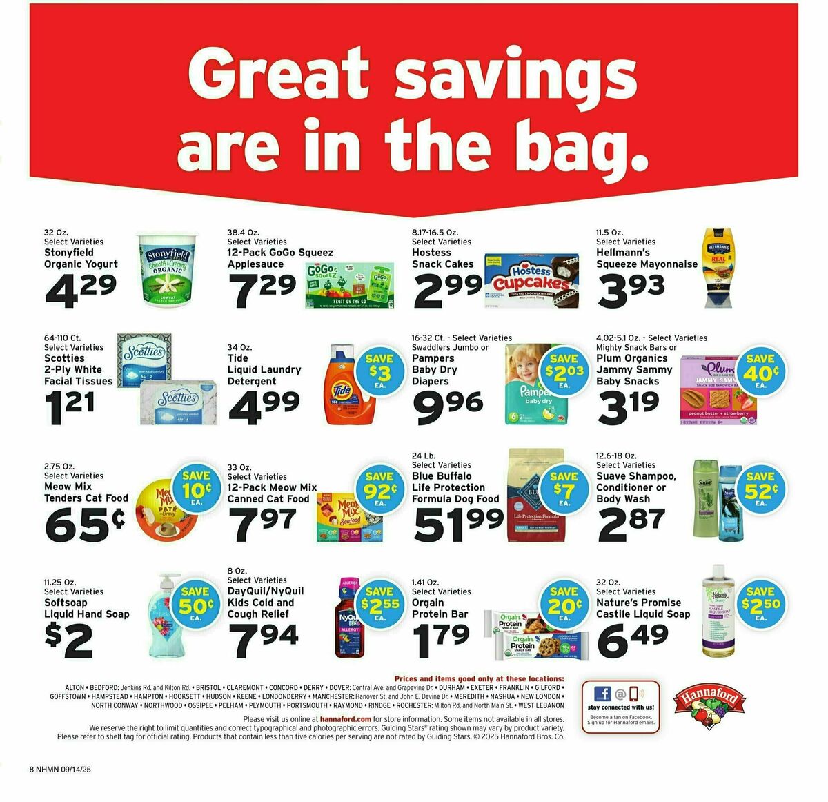Hannaford Weekly Ad from September 14