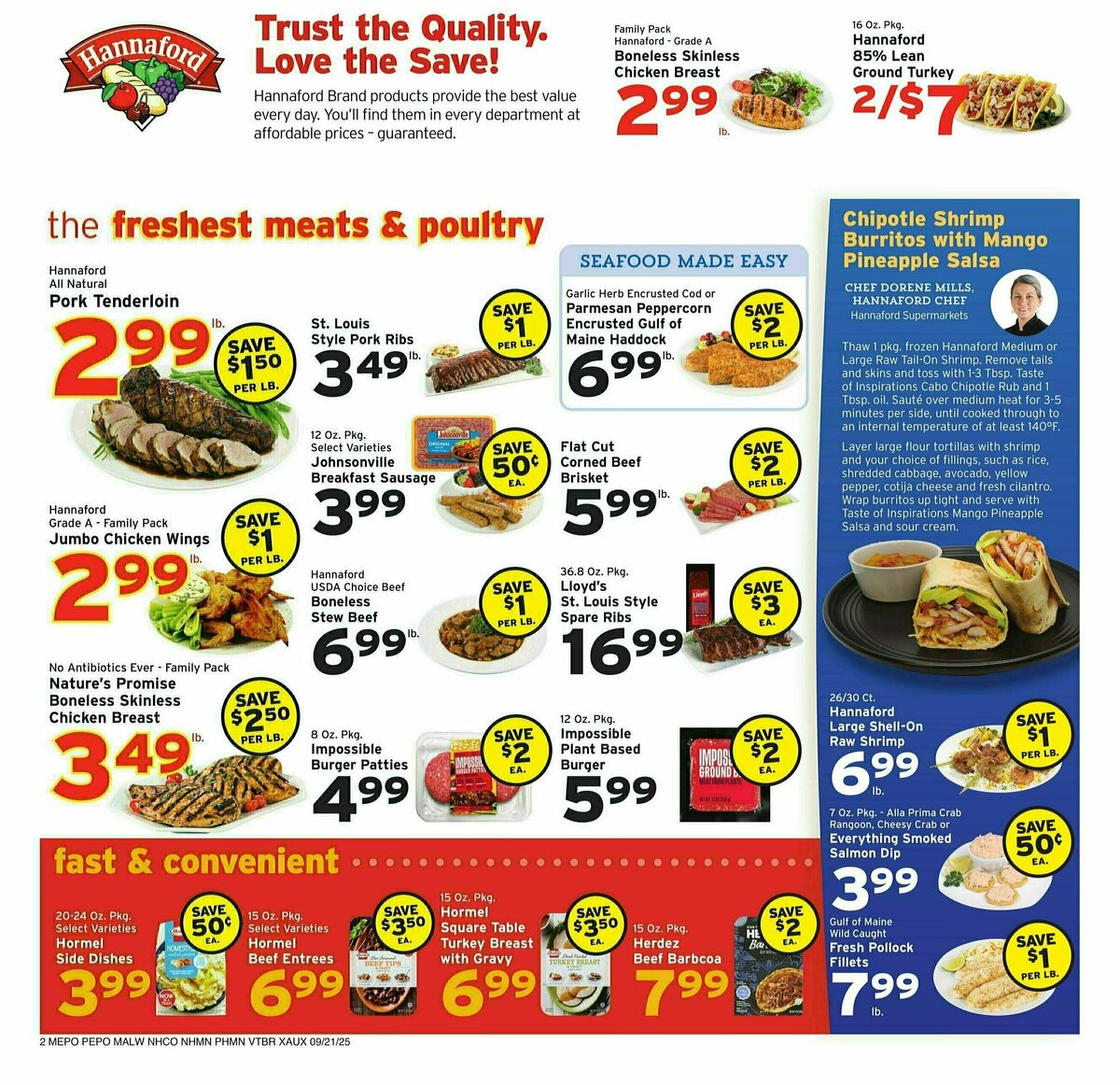 Hannaford Weekly Ad from September 21
