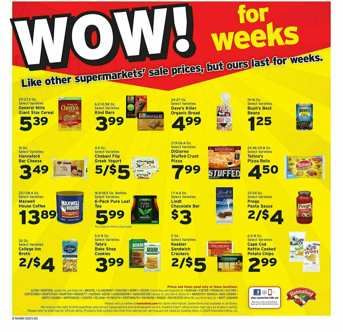 Hannaford Weekly Ad from September 21