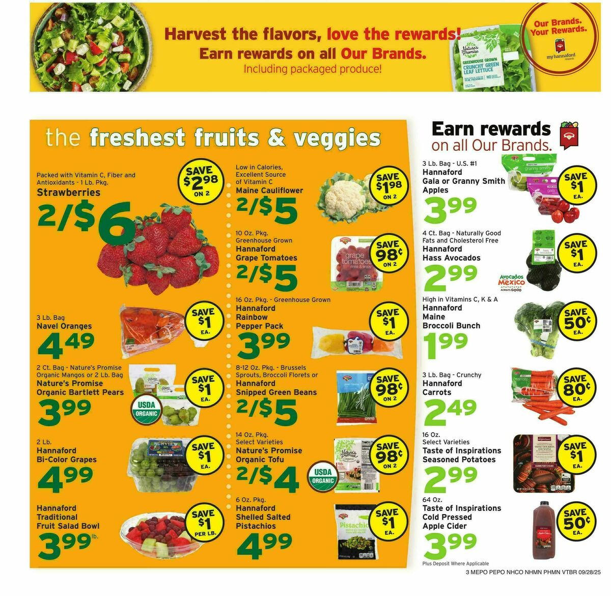 Hannaford Weekly Ad from September 28