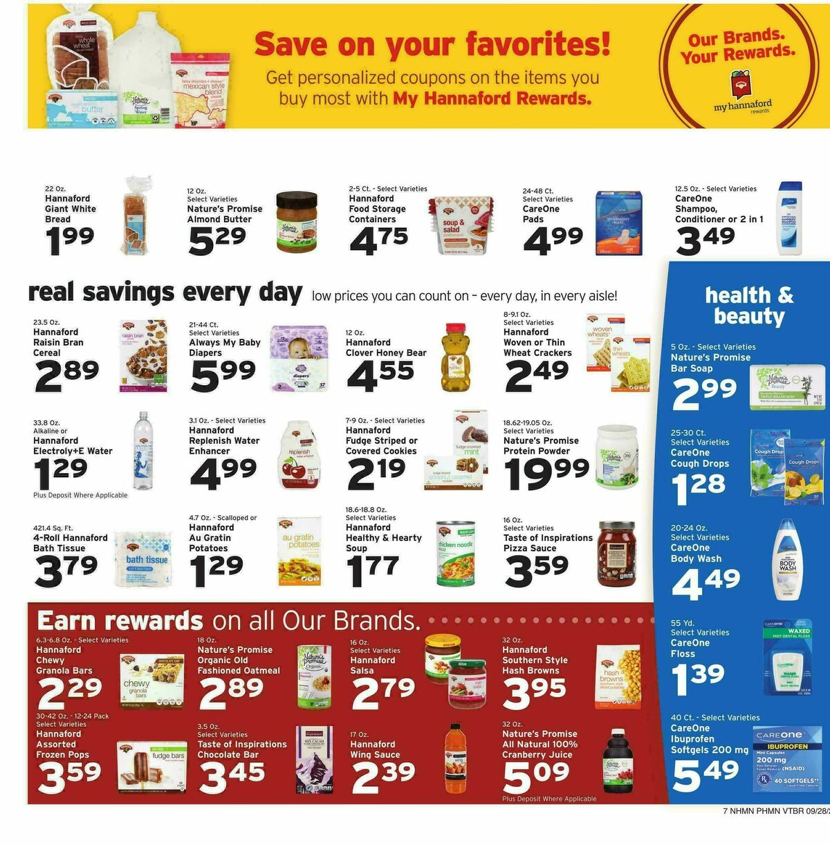 Hannaford Weekly Ad from September 28
