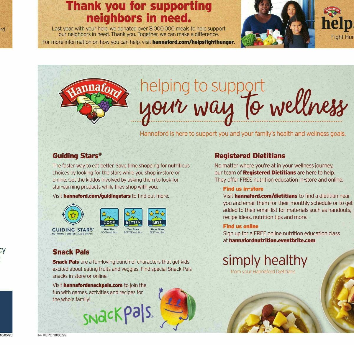 Hannaford Weekly Ad from October 5