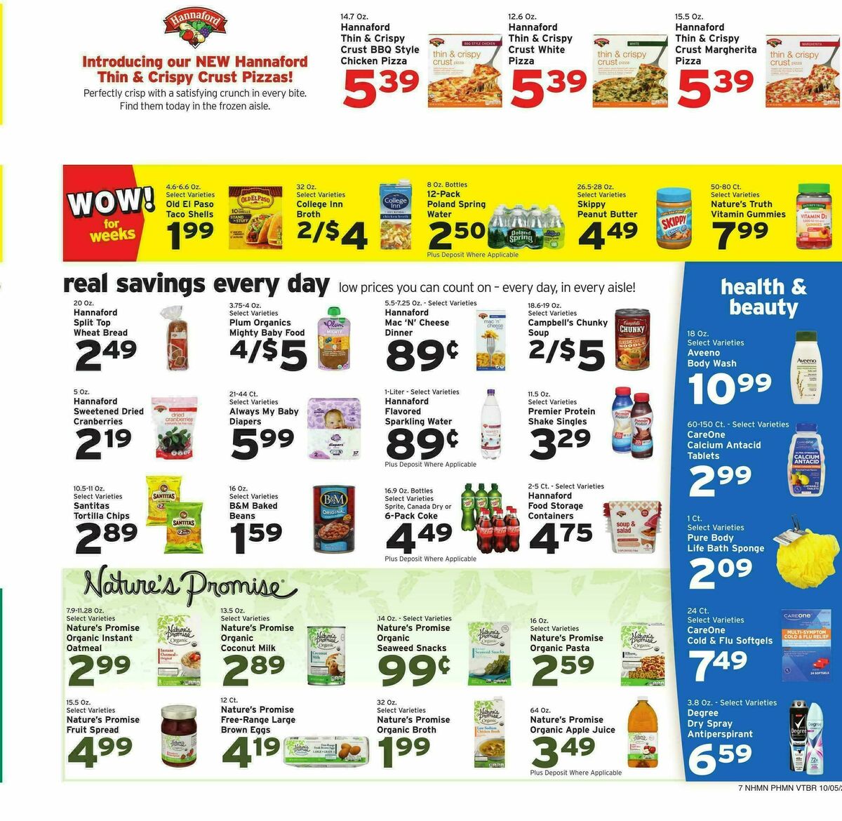 Hannaford Weekly Ad from October 5