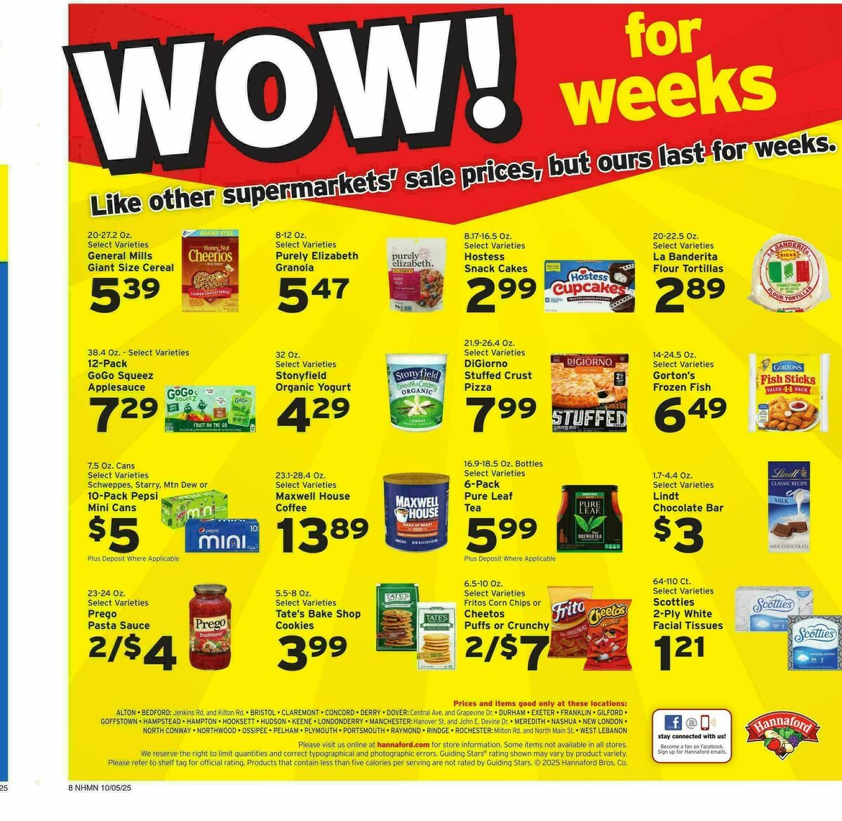 Hannaford Weekly Ad from October 5