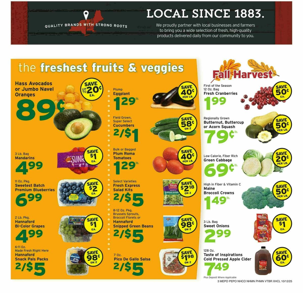 Hannaford Weekly Ad from October 12