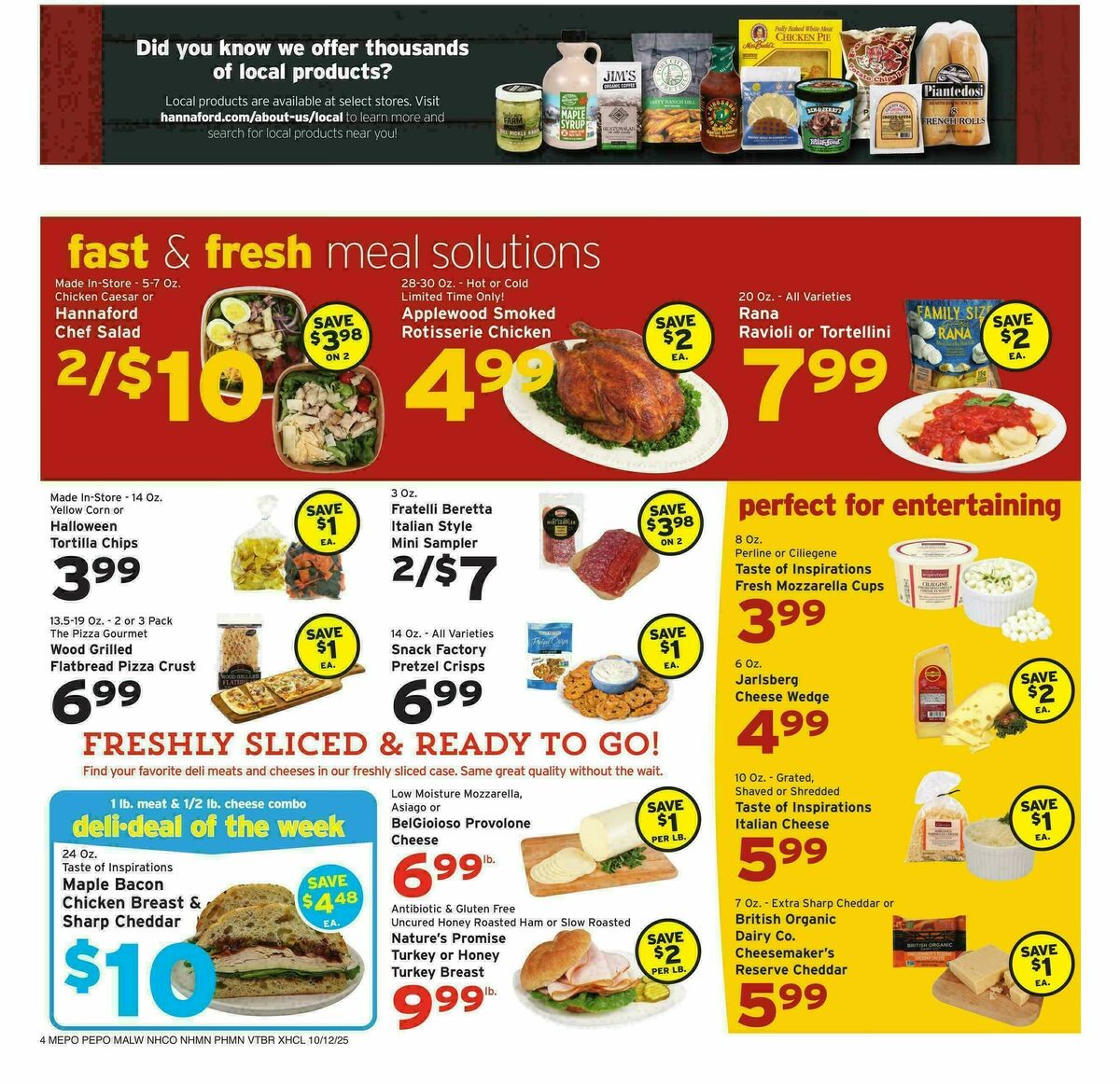 Hannaford Weekly Ad from October 12