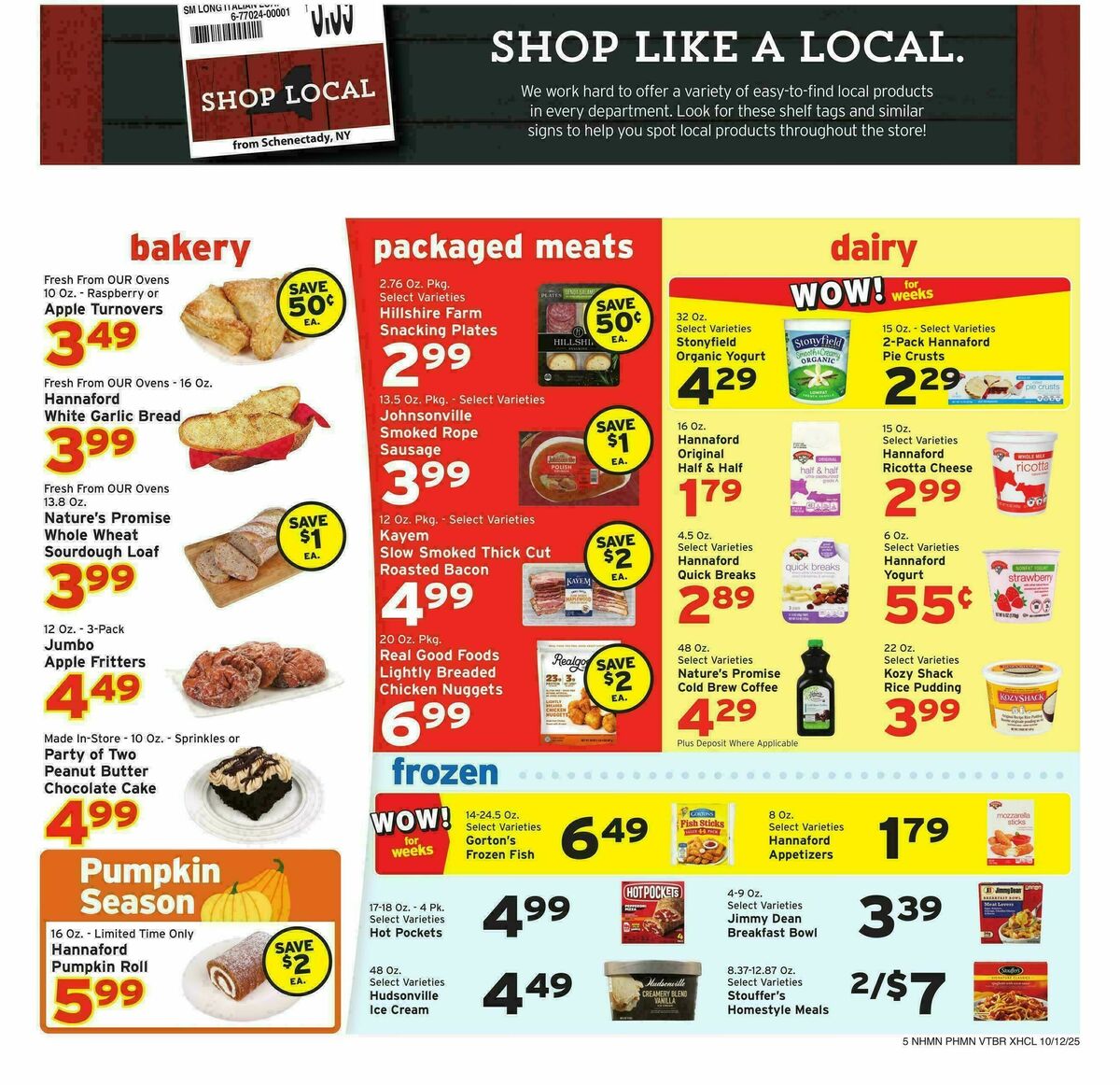 Hannaford Weekly Ad from October 12
