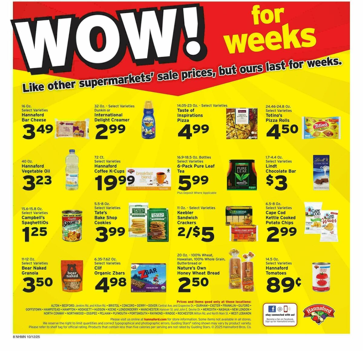 Hannaford Weekly Ad from October 12