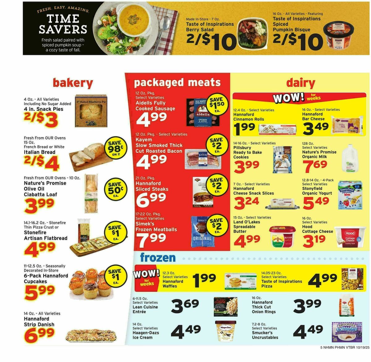Hannaford Weekly Ad from October 19
