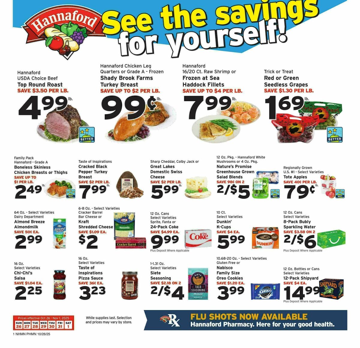 Hannaford Weekly Ad from October 26