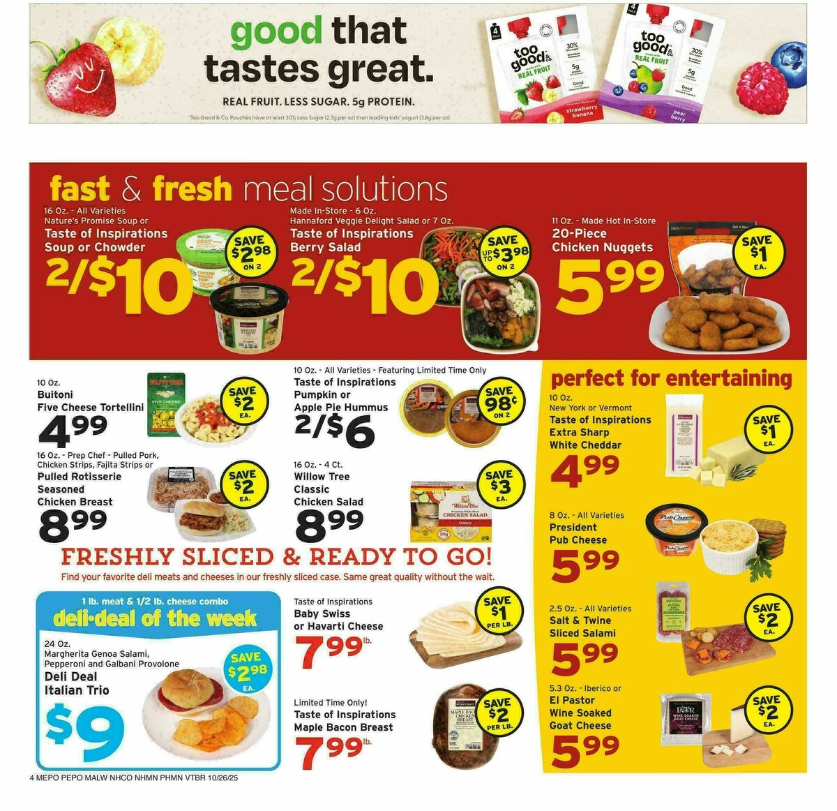 Hannaford Weekly Ad from October 26