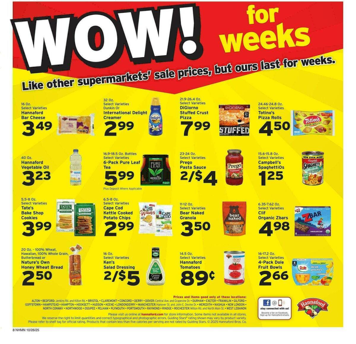 Hannaford Weekly Ad from October 26