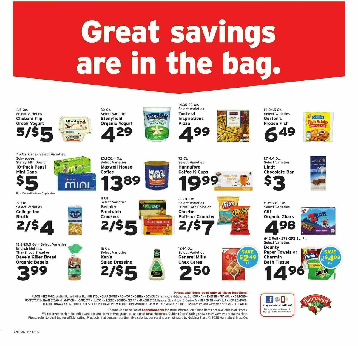 Hannaford Weekly Ad from November 2
