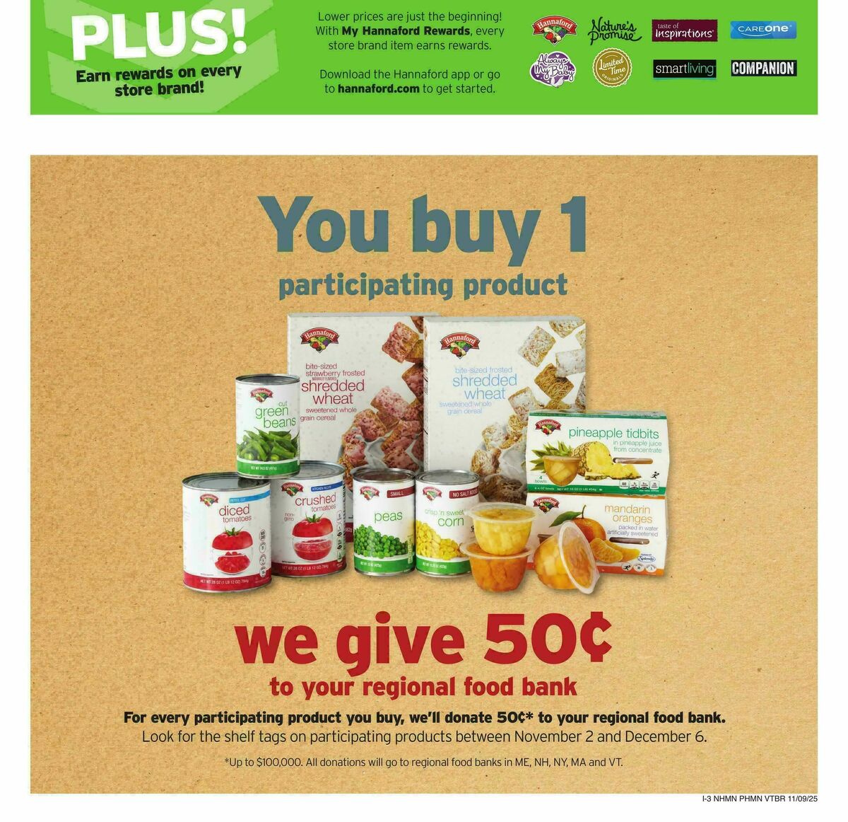 Hannaford Weekly Ad from November 9