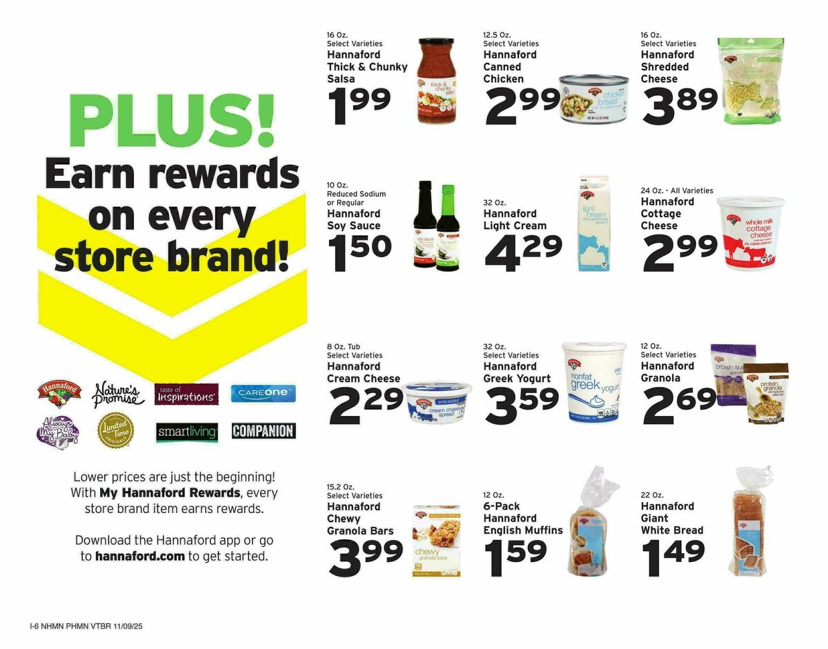 Hannaford Weekly Ad from November 9