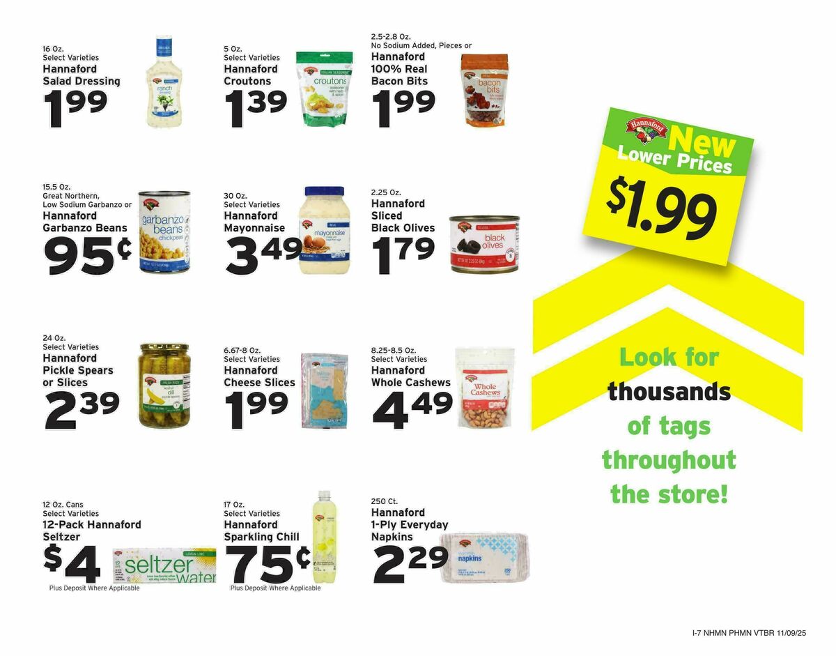 Hannaford Weekly Ad from November 9