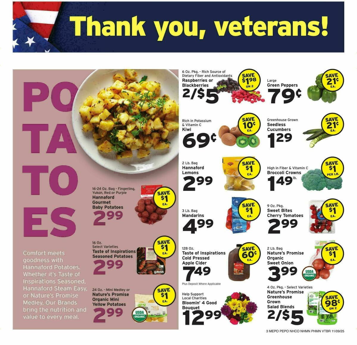 Hannaford Weekly Ad from November 9