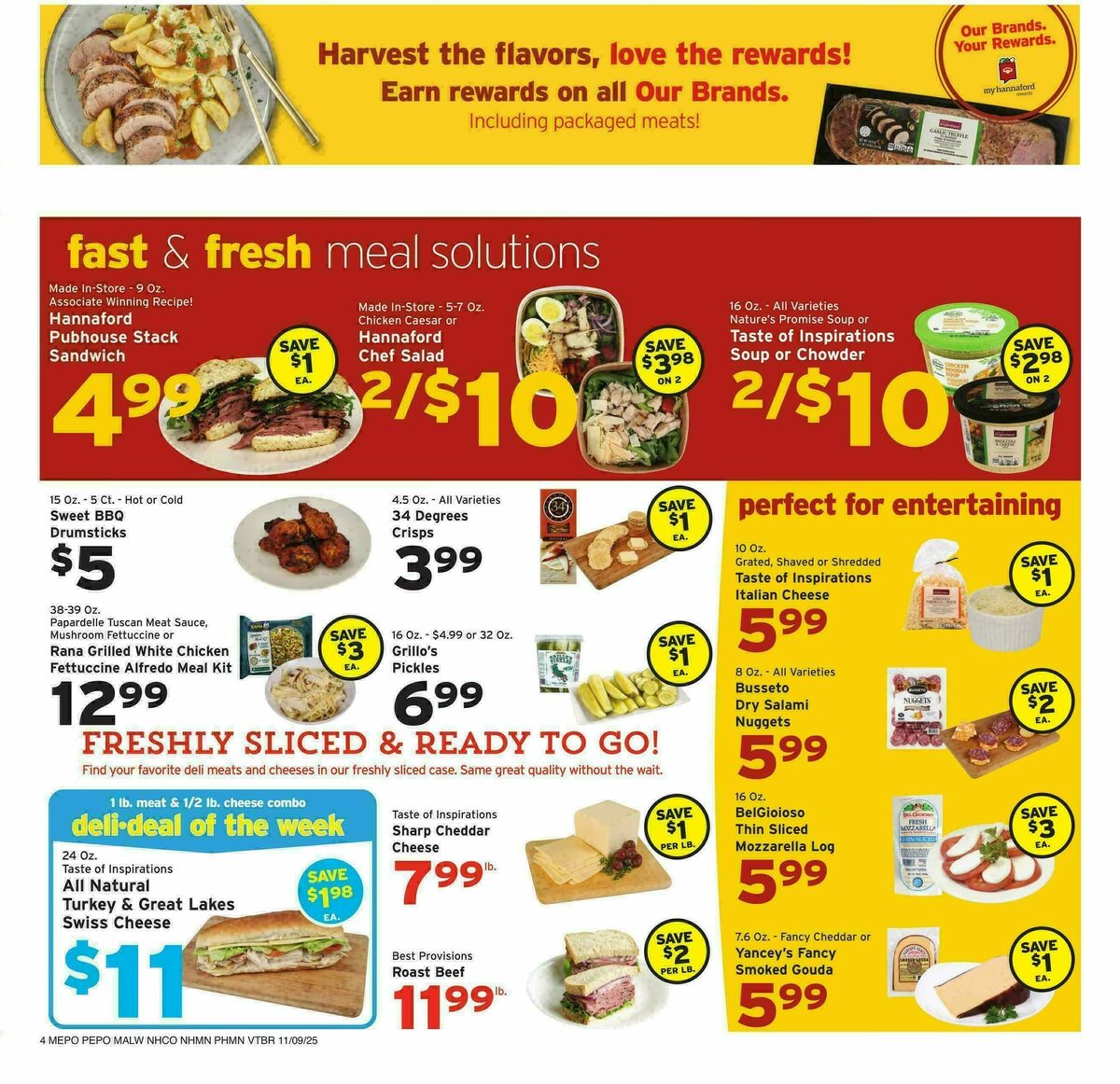 Hannaford Weekly Ad from November 9
