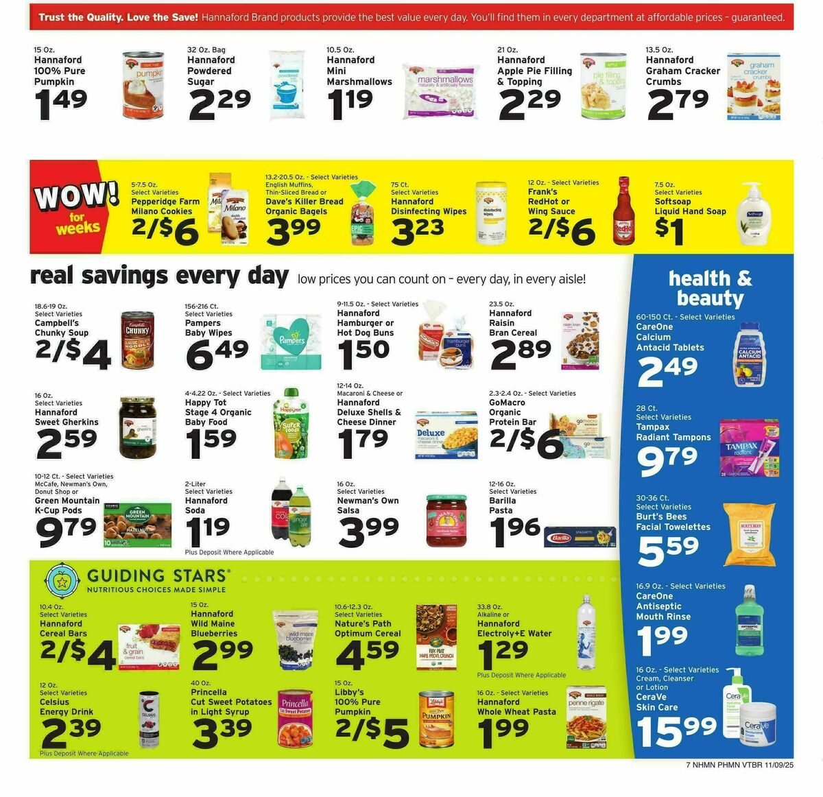 Hannaford Weekly Ad from November 9