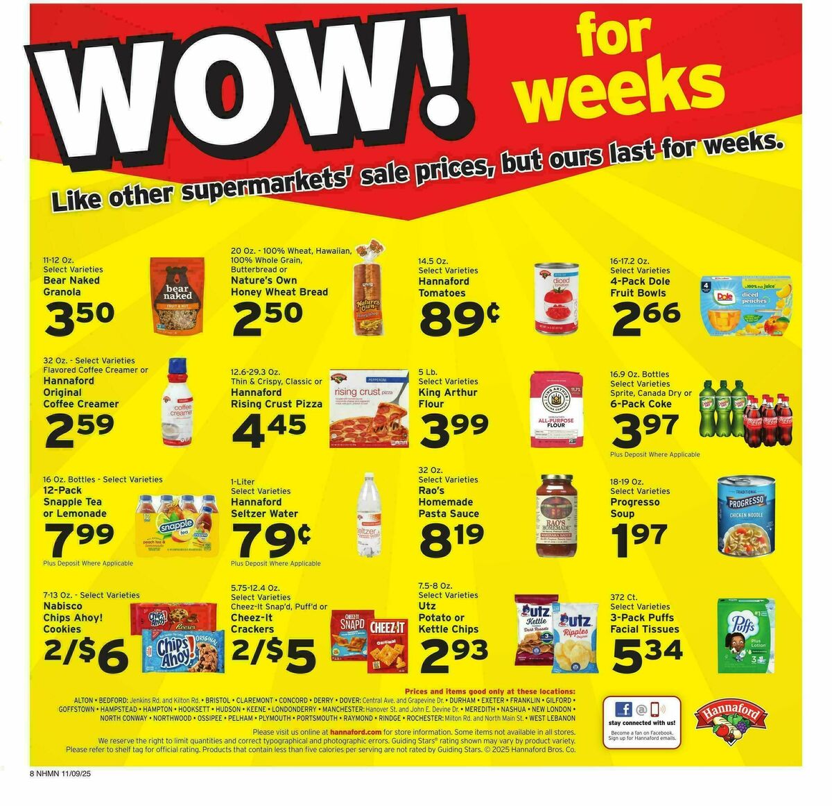Hannaford Weekly Ad from November 9