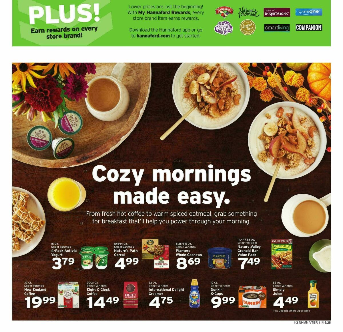 Hannaford Weekly Ad from November 16