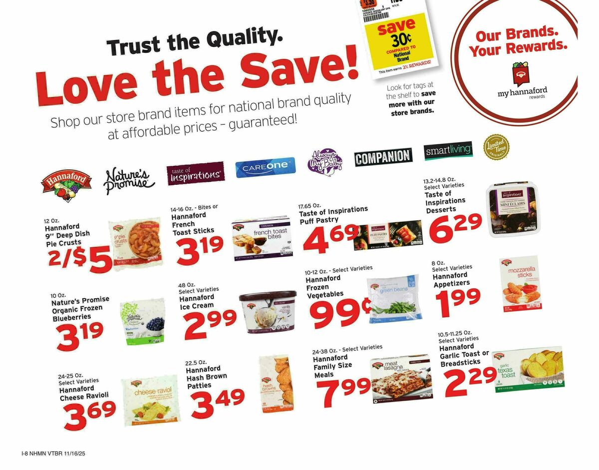 Hannaford Weekly Ad from November 16