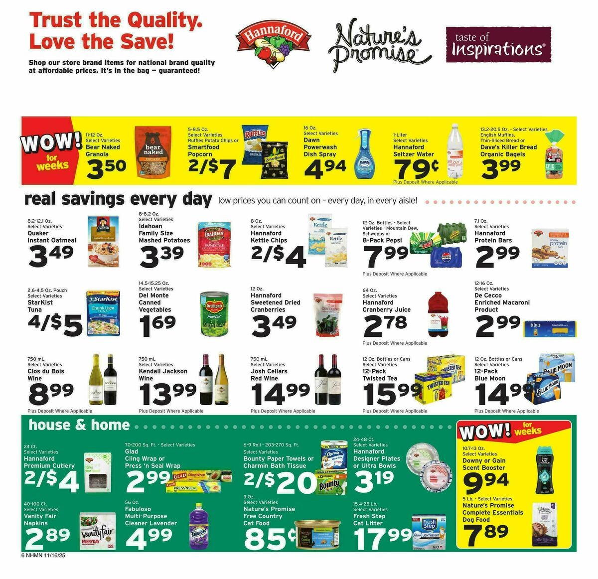 Hannaford Weekly Ad from November 16