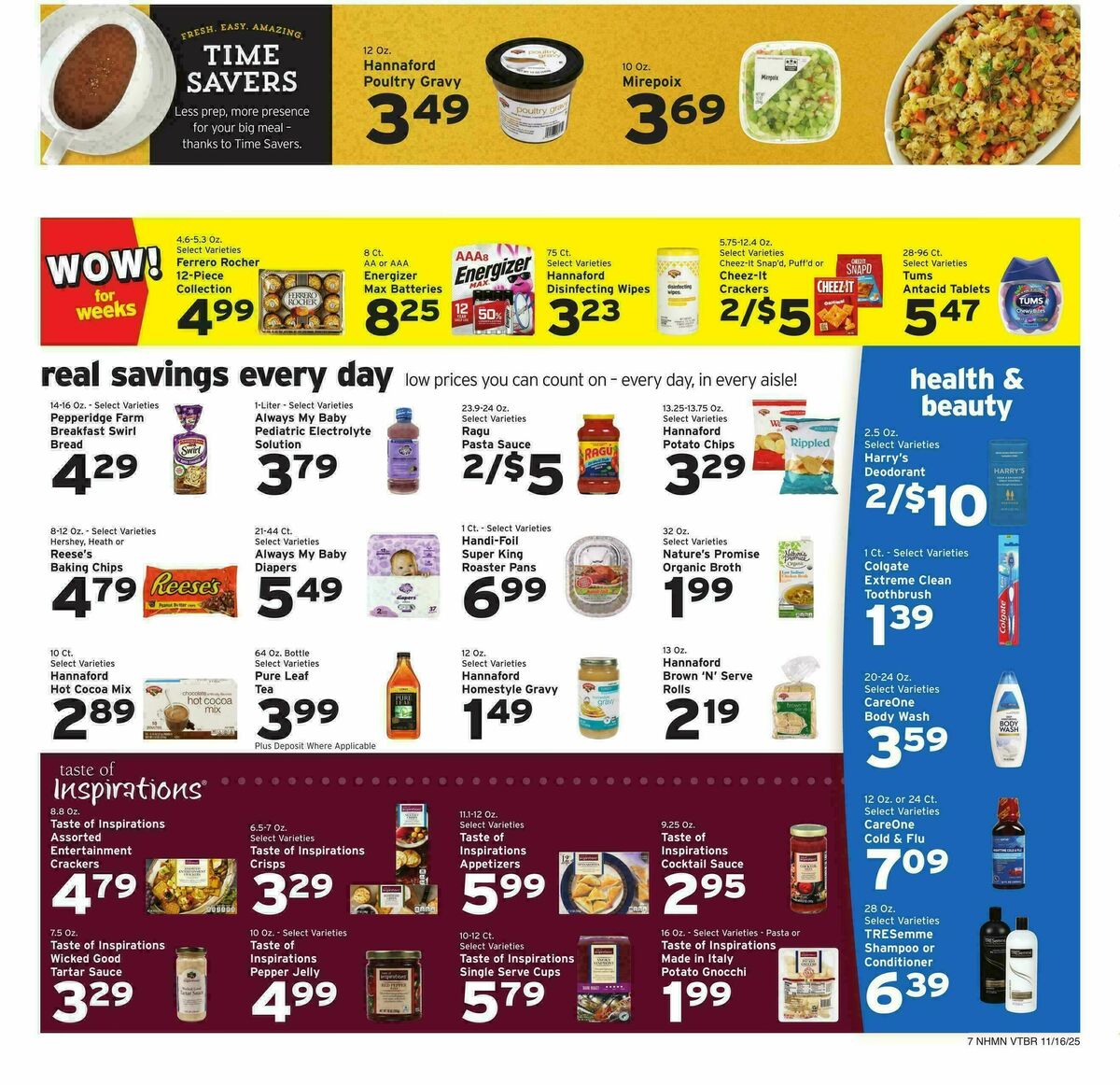 Hannaford Weekly Ad from November 16