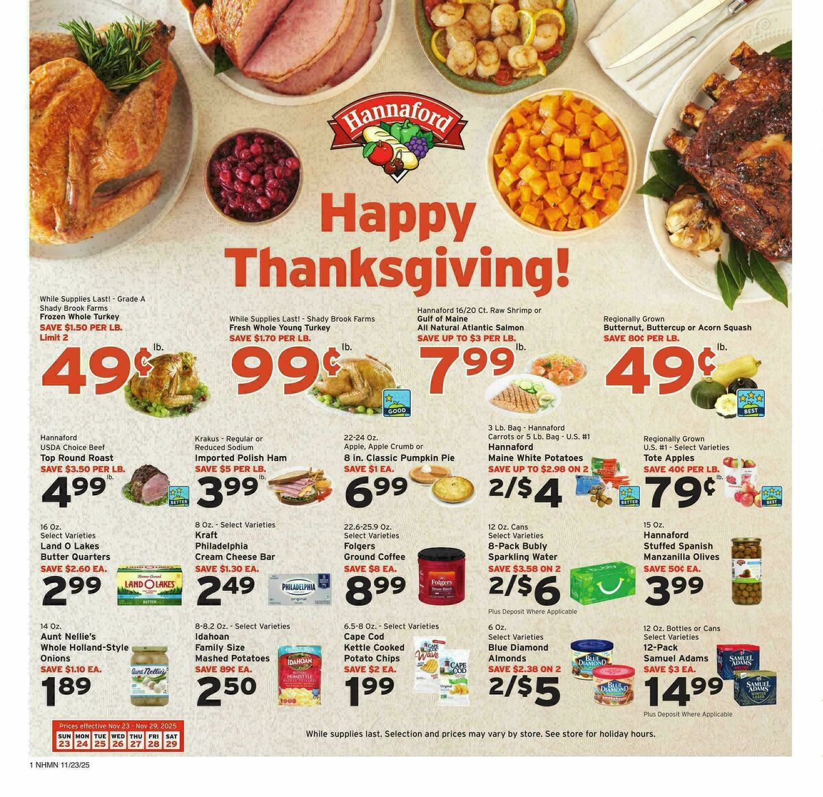 Hannaford Weekly Ad from November 23