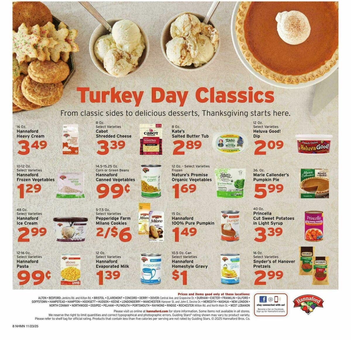 Hannaford Weekly Ad from November 23